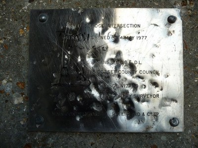 Photo A3 Poole : Fleets Corner - Fleetsbridge Intersection Plaque Poole c2010