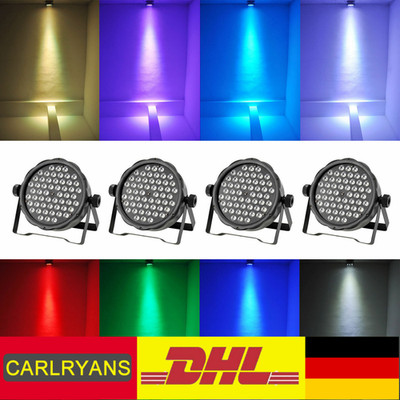 4X 54x3W LED PAR Licht RGBW Bühnenbeleuchtung DMX512 Strobe Party DJ Disco 162W