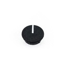 12mm Black Knob Cap with Line for Rane HC6, SM26, PE15 HC-6 SM-26 PE-15 PE 15