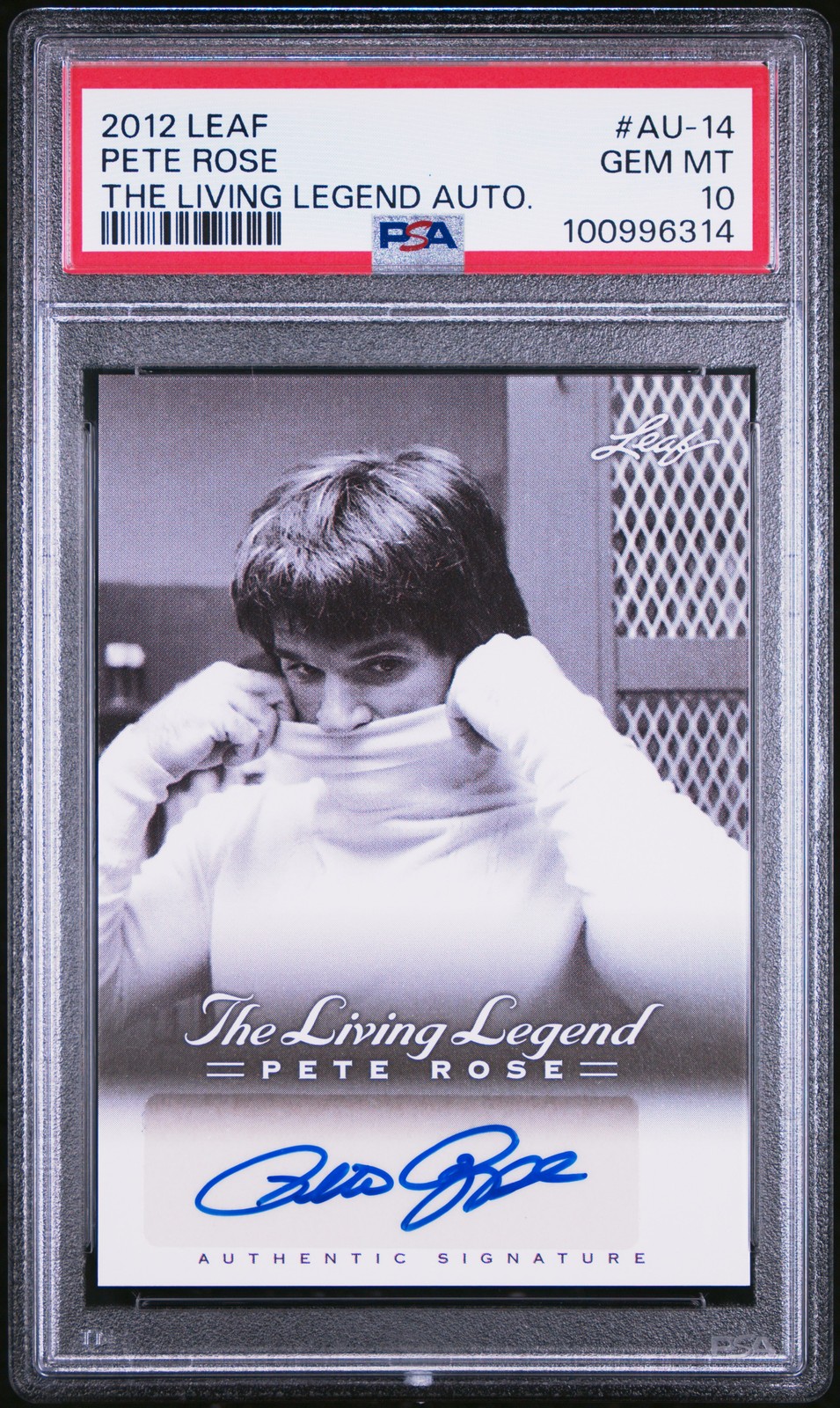 2012 LEAF THE LIVING LEGEND AUTO #AU-14 PETE ROSE PSA 10 AUTO