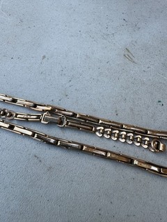 Lote de trabajo de correas de reloj forradas de metal de oro de 9 quilates vintage chatarra recuperación de oro