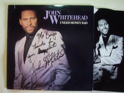 John Whitehead    I Need Money Bad  LP Mercury Rec. USA 1988 - Autogramm Signed