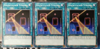 3x Nächtlicher Strahl SGX1-DEB16 Common DEUTSCH 1.Auflage PLAYSET NM Yu-Gi-Oh!