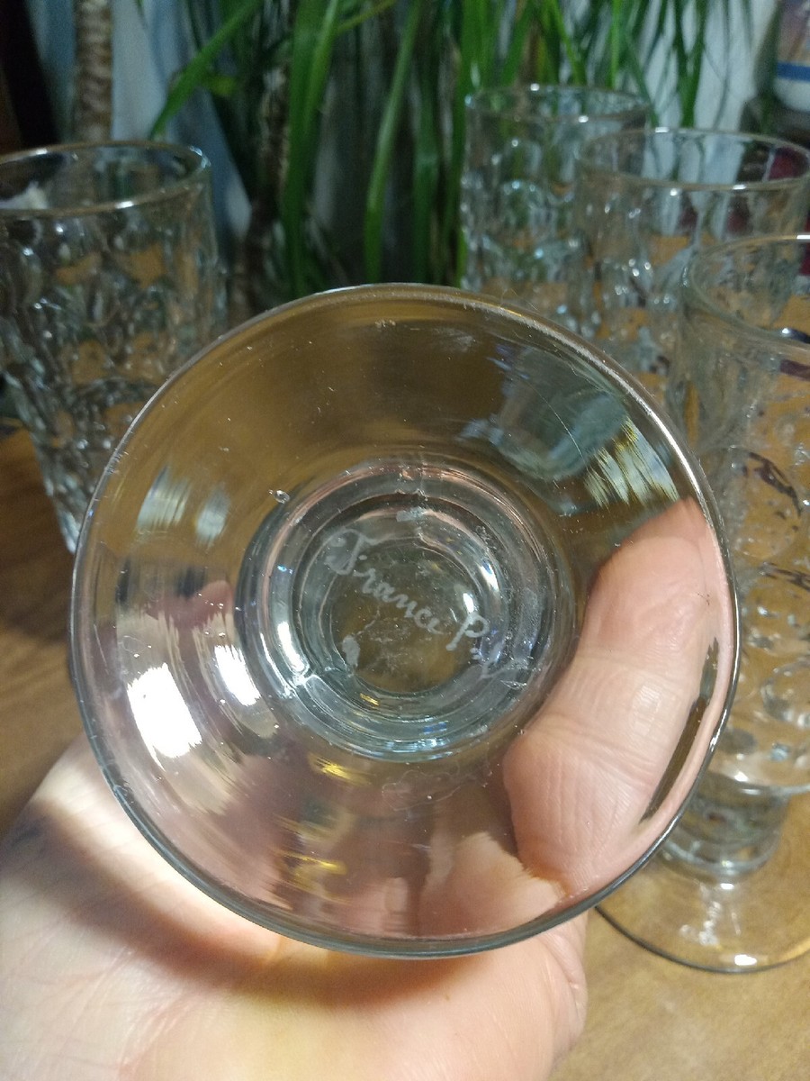 Vintage Set (5) Portieux Vallerysthal PV France Tall Thumbprint