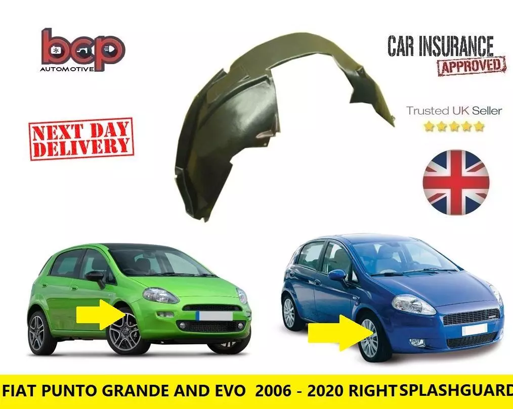 FIAT GRANDE EVO 2010 ON RIGHT SIDE FRONT WHEEL ARCH LINER INNER
