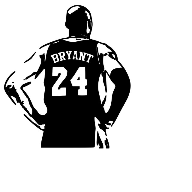 Kobe Bryant vinyl decal sticker basketball lakers 24 8 car window