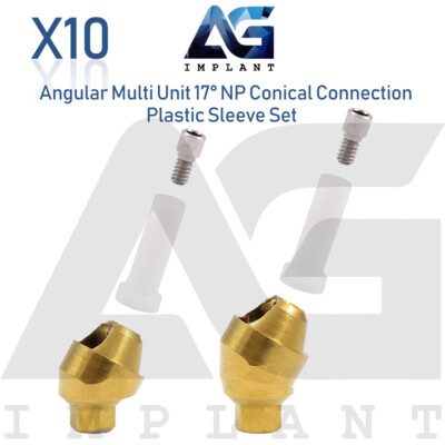 x10 Angular Multi Unit Abutment 17° Conical Connection NP Plastic Set Dental
