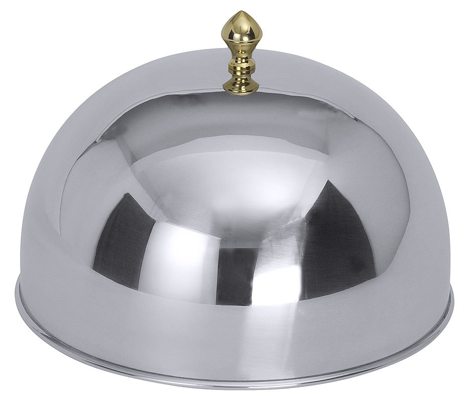 Speiseglocke aus Edelstahl 18/10, hochglänzend, schwere Qualität, Größe wählbar