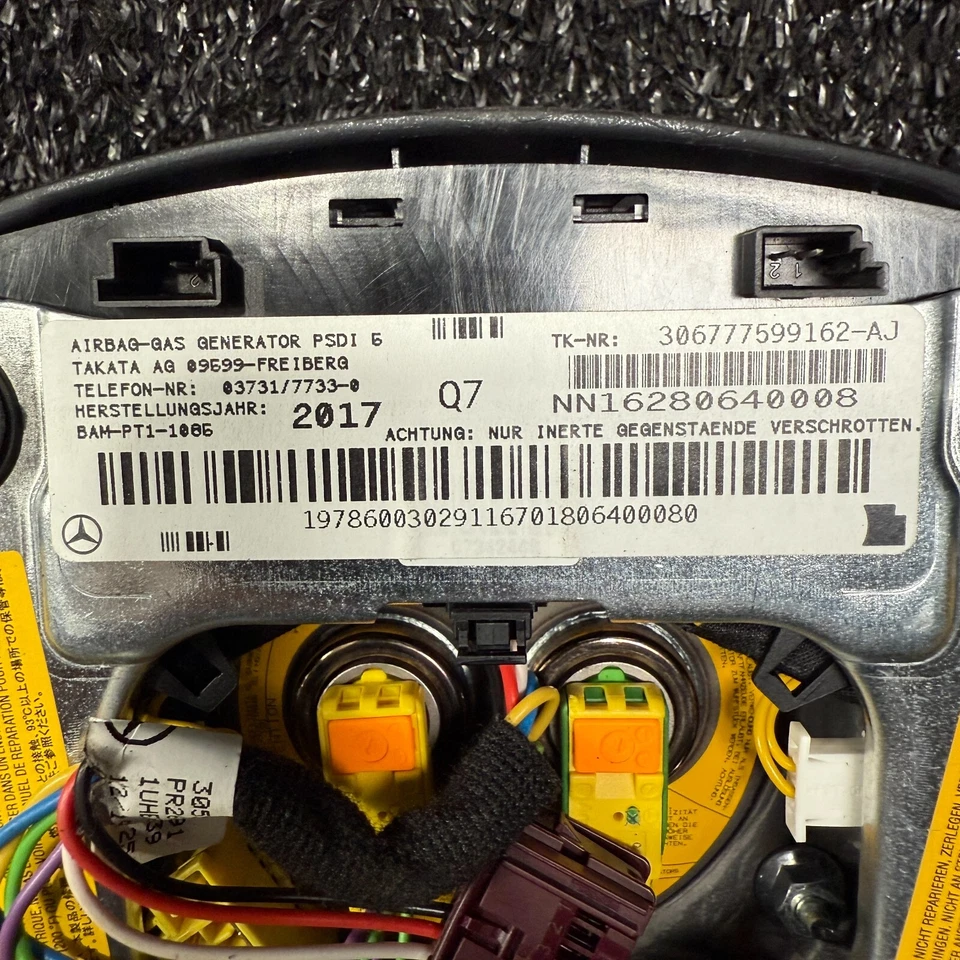 Mercedes SLS Class Steering Wheel Air Bag Airbag Black A1978600302 9116 Foto 3 de 4