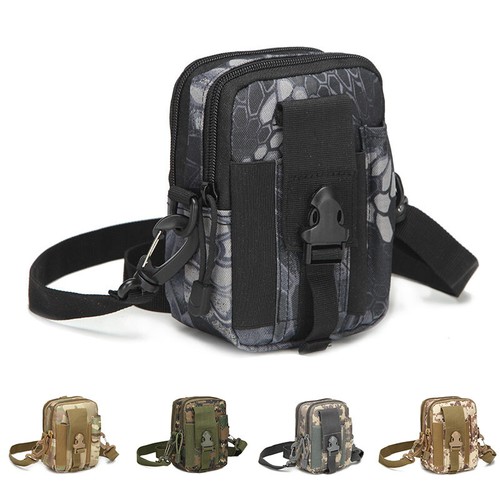 Mens Tactical Molle Pouch Utility Gadget Pack Outdoor Hiking Belt Waist Bag Belt - Picture 2 of 21
