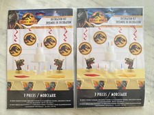 JURASSIC WORLD Birthday Party 7-Piece Decorating Kit Decorations Lot of 2 Pack