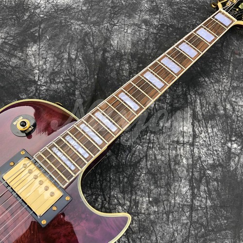 Grote Electric Guitar Purple Burst Burl Maple Top Solid Mahogany Body Guitar - Picture 4 of 11