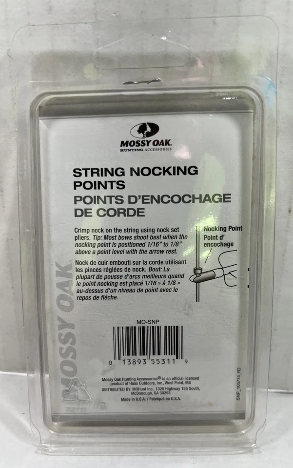 Mossy Oak String Nocking Points Archery Bow Hunting 5 Piece NEW Made in USA - Image 2 of 2