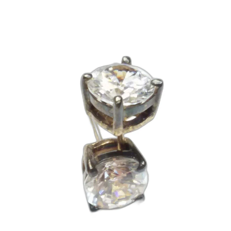 Pendientes CAROLEE plata circonita cúbica núcleo norma cápsula clásica modesto transparente elegante Foto 2 de 4