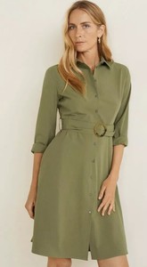 mango long shirt dress