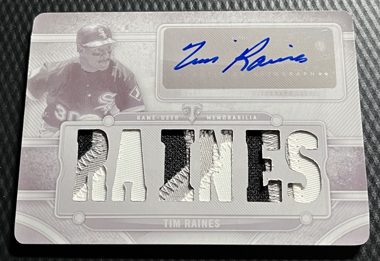 2024 Tim Raines 1/1 White Sox Triple Threads Jumbo Patch Auto Plate TTAR-TRA1