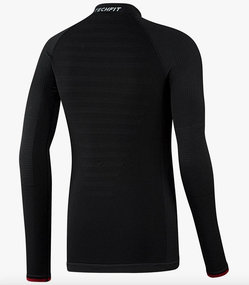 Adidas Techfit ClimaHeat Long Sleeve Mock Base Layer / BNWT / Black / RRP £60 - Image 2 of 4