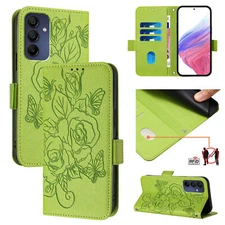 Green Rose Wallet Phone Case For Infinix Tecno Motorola Google ZTE TCL Ulefone