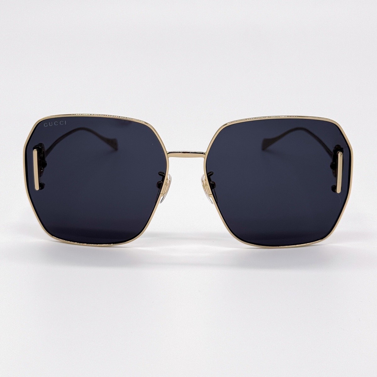 NEW GUCCI GG1207SA 002 SQUARE GOLD GREY WOMEN SUNGLASSES