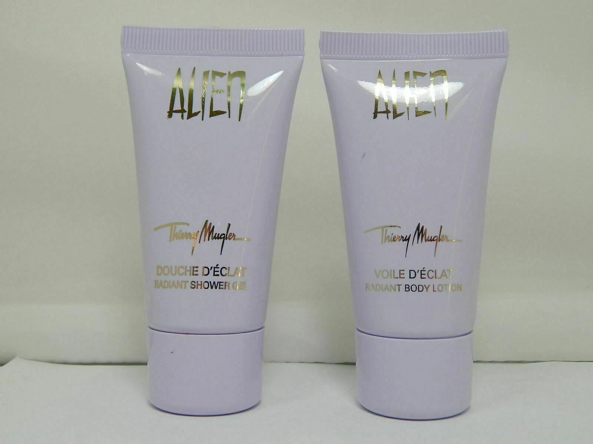 ALIEN Thierry Mugler 1.oz 30 ml Travel Radiant Shower Gel and Body Lotion Duo