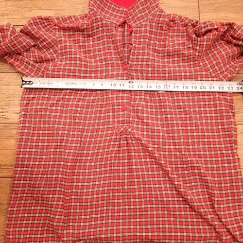 Victoria' Secret Country Medium Red green Plaid Flannel Nightshirt Pajamas gown - Picture 5 of 8