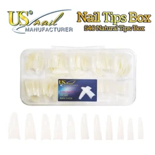 US Nail Manufacturer -  540 Nail Tips/ Box *NEW - Pick Your Styles*