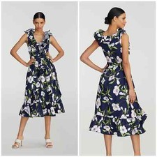 New Gabrielle Union Macie Floral-Print Ruffle Dress Size XX-Large