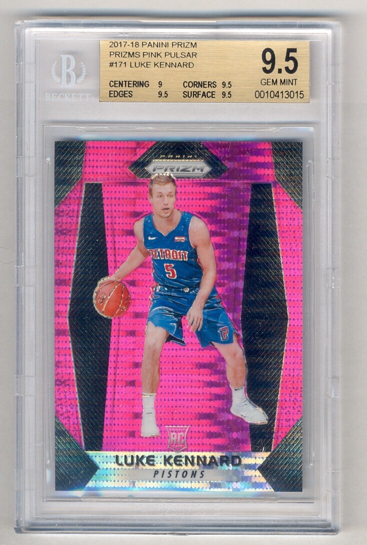 LUKE KENNARD 2017-18 PANINI PRIZM PINK PULSAR ROOKIE RC #42/42 BGS 9.5 GEM MINT