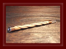 Huge WOOD WAND, Solid BEECH Wood Wand With Copper and Crystal Point, Wooden Wand