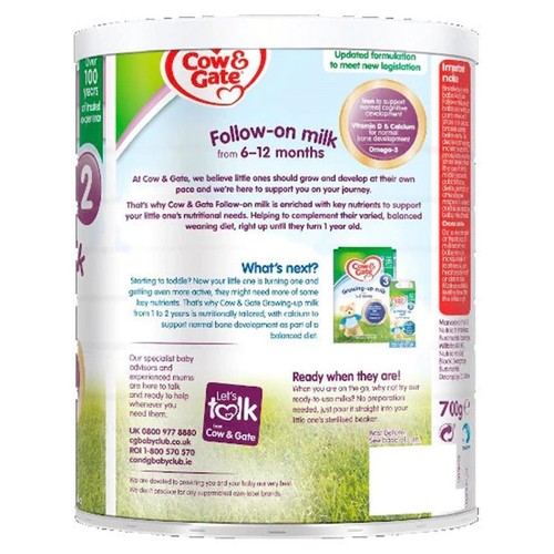 Cow & Gate Stage 2 Follow On Milk 6-12 Months Formula Powder Substitute 3x 700g - Picture 3 of 4