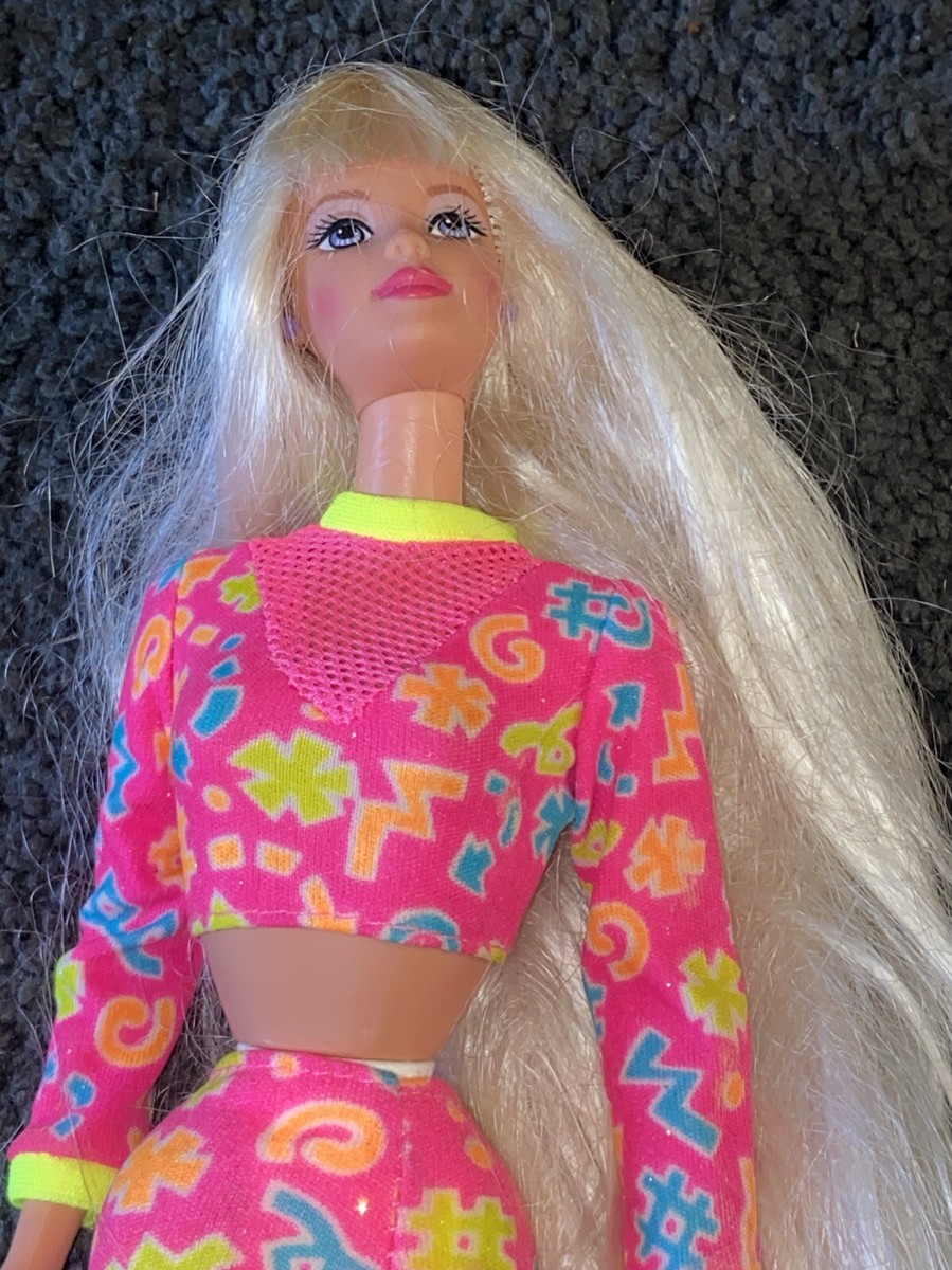 ヴィンテージBarbie Barbie Workin' Out Barbie Doll 1966 Mattel Vintage Flexible Blonde