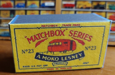      Matchbox Nr. 23 Bluebird Caravan Box Matt MOKO guter Druck&Verarbeitung 