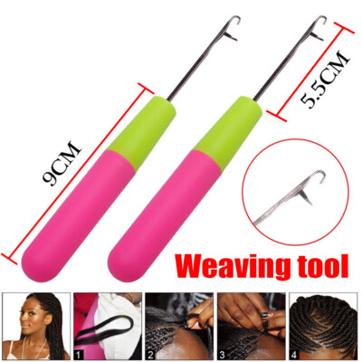 2 Stück Häkelnadel Nadel für Haare/Perücke Weben Micro Braid Nadel/Dread Lock
