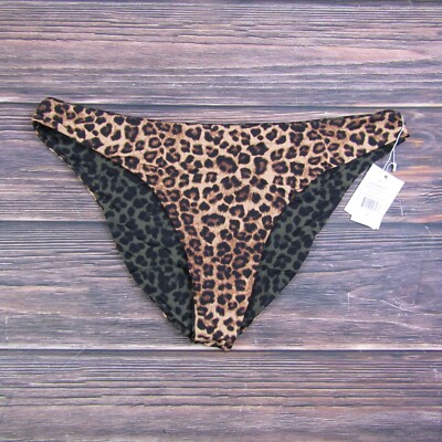 Good American NEW 4XL Size 7 Leopard Print Better Cheeky Bikini Bottom Swim