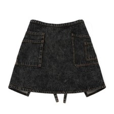 Women Men Multi-pocket Barber Apron Denim Half-length Painter Bakery Bar Apron