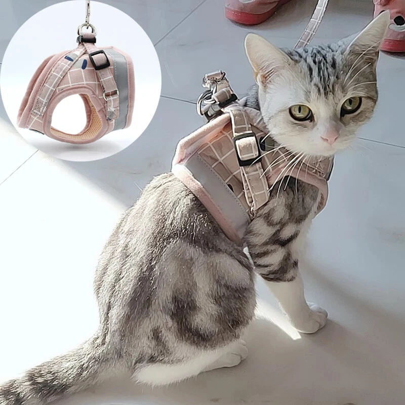 Dog Harness and Leash Set Reflective Mesh Adjustable Harnesses for Puppy Kitten Dog Harness and Leash Set Reflective Mesh Adjustable Harnesses for Puppy Kitten