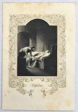 CYMBELINE - Antique Shakespeare Print - 1880s Victorian Steel Engraving