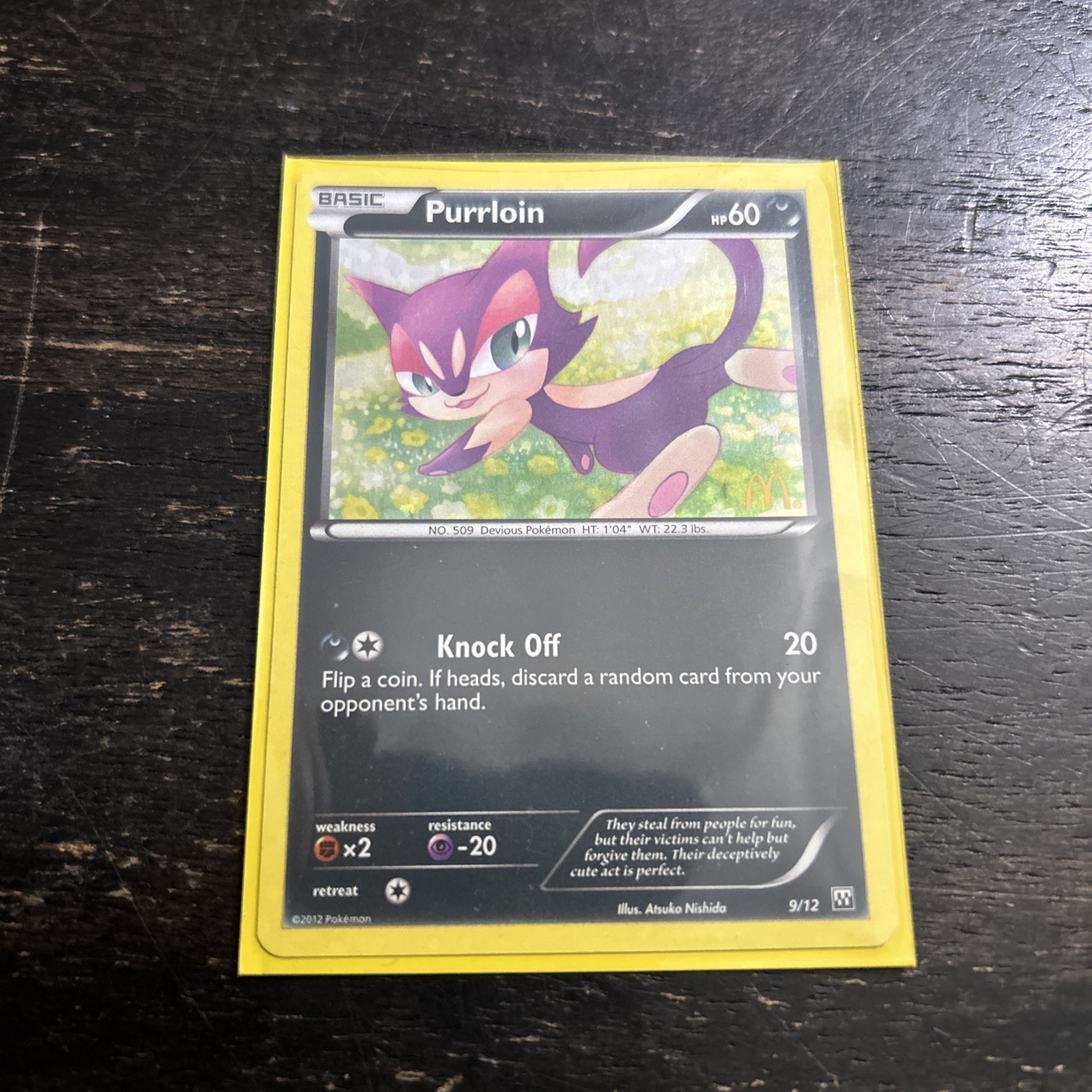 Purrloin - 9/12 - McDonald's Promo 2012 MINT Pokemon TCG 