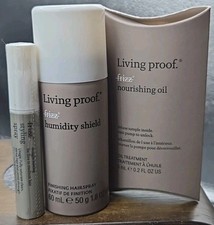 Living Proof No Frizz Travel Size Humidity Shield, Nourishing Oil; Styling Spray