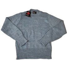 Vintage Robert Bruce Knit Sweater Light Blue Youth 14 Wool Acrylic Crewneck NOS