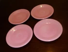 FIESTA HLC Set of 4 Rose Pink Salad Plates 7.25" - Retired Color Intro 1987 EUC