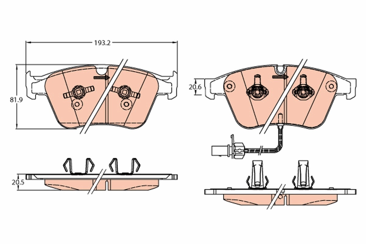Fits TRW GDB2177 HAM PADS.   ⭐UK Stock⭐