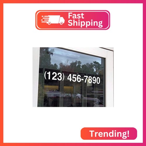Sky Blue - 2-Pack Phone Number Vinyl Numbers - 2.5" Tall - Storefront Business W