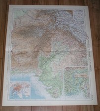 1959 VINTAGE MAP OF AFGHANISTAN PAKISTAN KASHMIR / KARACHI INSET MAP