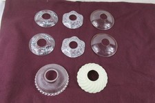 Lote De 8 Lámpara Lámpara Lámpara Vela Cristal Cristal Vintage Aplique Bobeche Piezas