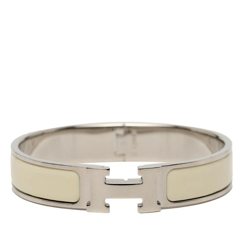 Hermès Click H PM Bracelet Silver  Light Purple Metal Enamel Women's Used thumbnail 16