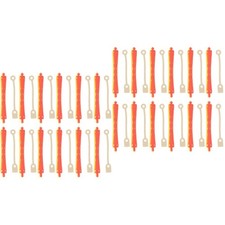 2 Count Hair Perm Curlers Jumbo Rods Spiral with Rubber Bands Hollow