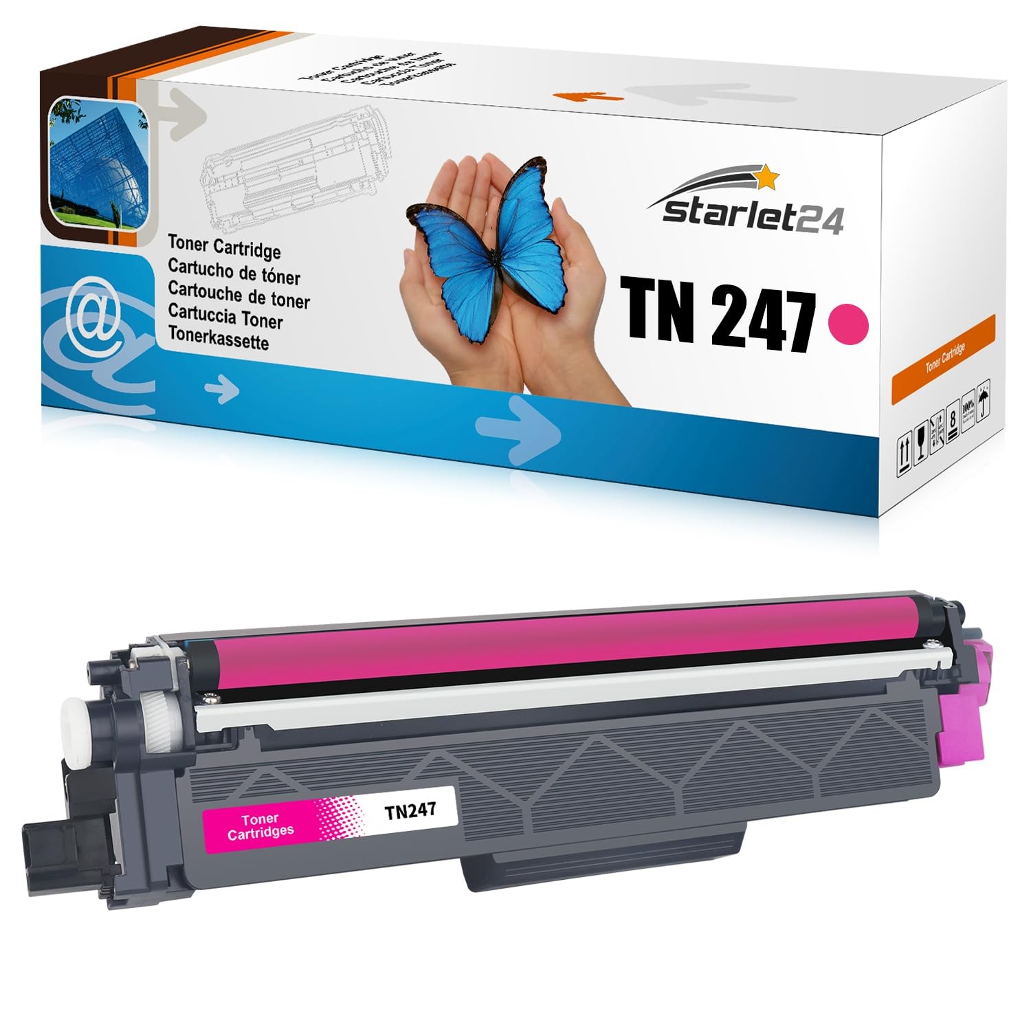 Toner TN247 compatible Brother sans trace pour impressions bureautiques