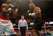 Danny Williams white trunks and Mike Tyson black trunks fights eac 2004 Photo 96