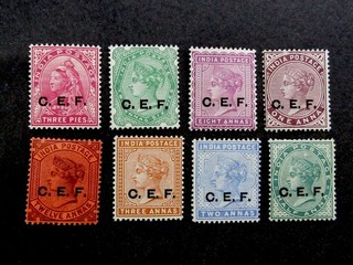 nystamps British India Stamp # M1//M9 Mint OG H Y22y1092
